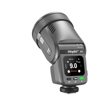 Jinbei Miqato H1 2-in-1 TTL On-Camera Round Head LED Speedlite Flash