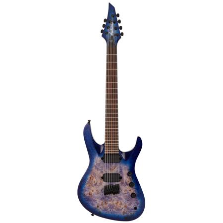 Jackson Pro Series Signature Chris Broderick Soloist HT7P 7-String Electric Guitar, Laurel Fingerboard, Transparent Blue