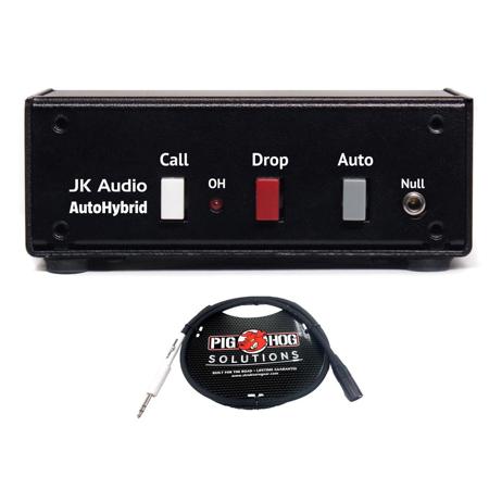 JK Audio AutoHybrid Full Duplex Auto Answer Telephone Audio Interface, 600 Ohms Output Impedance - With 3' XLR Male to 1/4" TRS Cable
