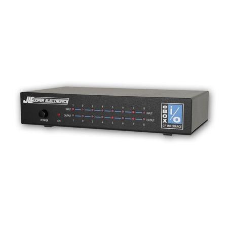 JLCooper eBOX io Real World Interface, 8 Relay Outputs and 8 Opto-Isolated Inputs