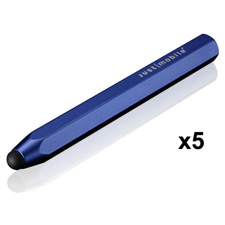 Just Mobile AP-818BL AluPen Stylus for iPad, 5 Pack, Bl