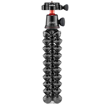 Joby GorillaPod 3K PRO Kit, Includes Stand & BallHead with QR Plate, 6.6 lb Load Capacity, Black/Charcoal/Red