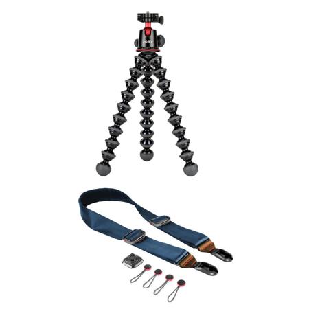Joby GorillaPod 5K Kit, Black With Peak Slide Premium Camera Sling Strap, Tallac