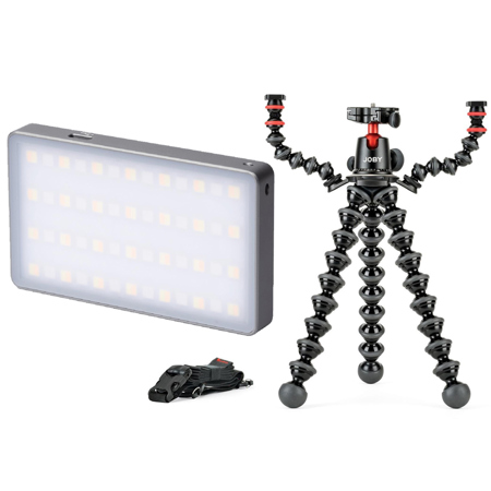 JOBY GorillaPod 5K Tripod Kit with Explorer AX-RGB AuraRGB LED Light Panel
