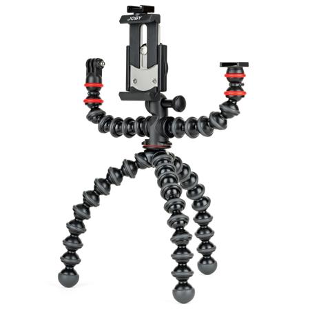 JOBY GorillaPod Mobile Rig for Smartphones, Light and Camera, Black/Charcoal/Red