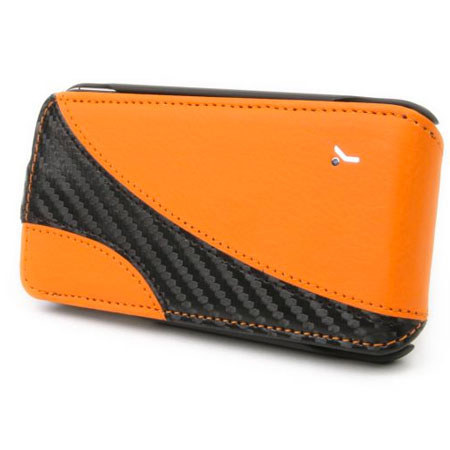The Joy Factory Aspire 4.1 iPhone 4/4S Case, Orange/Carbon Fiber and Black