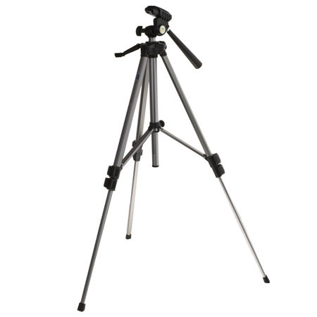 JTL Compact Photo 3-section Aluminum Tripod with 3-Way Pan Head - Black