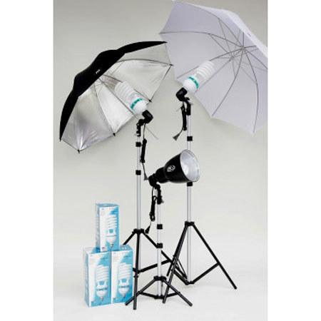 JTL 93225 Three Light Fluorescent Portrait Kit