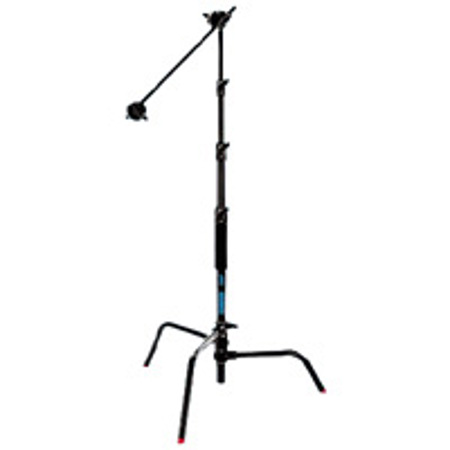 JTL 6'-4" Cinema C-Stand with 20" Arm, 4 Section, Supports 11 lbs., Black Anodized.