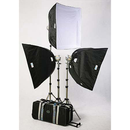 JTL TL-3000 Everlight BUNDLE w/3 Everlights, 1000w Bulbs, Stands, SoftBox & Case
