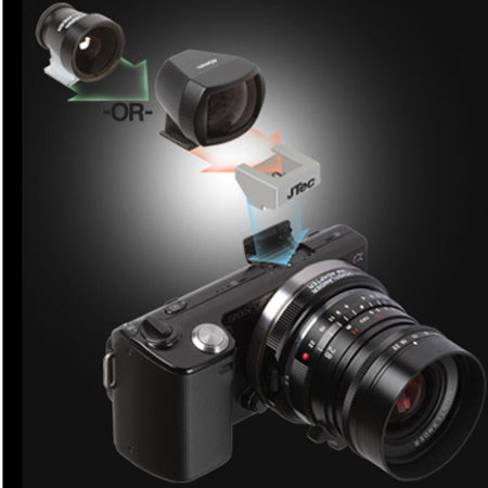 JTec Nex-5 Cold Shoe Viewfinder Mount- Silver