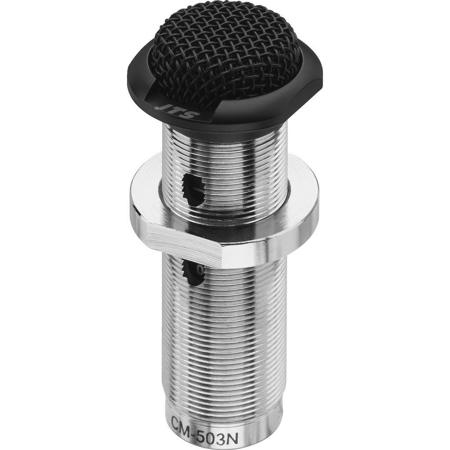 JTS CM-503N Electret Omni-Directional Low Profile Boundary Microphone, Black