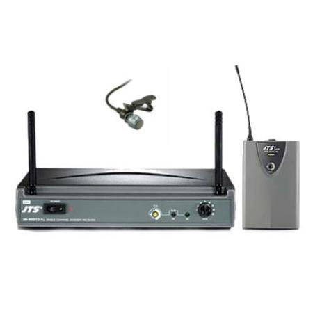 JTS US-8001D UHF PLL Single-Channel Diversity Receiver with PT-850B Body-Pack Transmitter and CM-501 Lavaliere Microphone