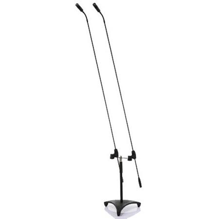 JTS FGM-62T Electret Dual Floor Stand Microphone with Carbon Boom, Includes Cardioid, Omni-Directional & Supercardioid Capsules, 62cm Stand, 50Hz-18KHz