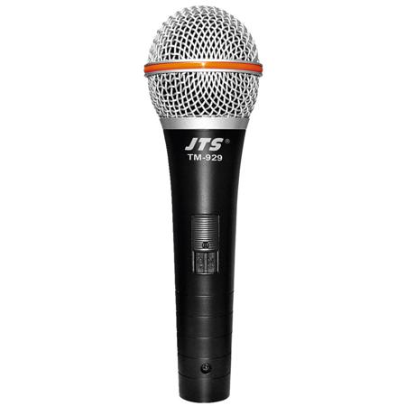JTS TM-929 Dynamic Vocal Performance Cardioid Microphone with Leather Pouch & 15' XLR-XLR Cable