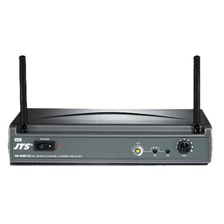 JTS US-8001D UHF PLL Single-Channel Diversity Receiver, 502-960MHz