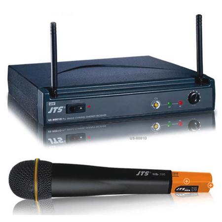 JTS US-8001D UHF Single-Channel Receiver, MH-750 Handheld Transmitter, Orange
