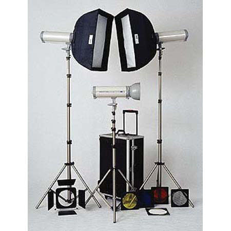 JTL TL-2400 Studio Travel Kit, Three Versalight Strobe Outfit with Softboxes