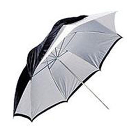 JTL 4015 40" White Reflective Umbrella, Black Back