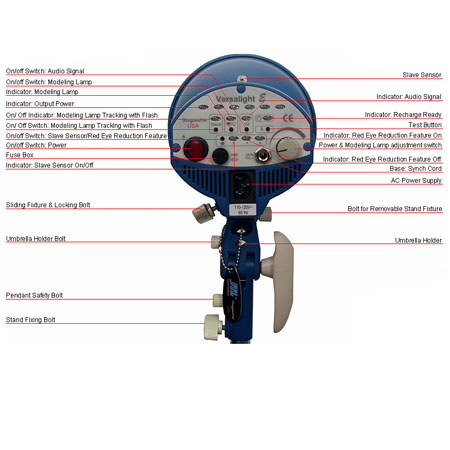 Versalight E-800, 800 Watt Monolight Strobe, with Aluminum Alloy Housing