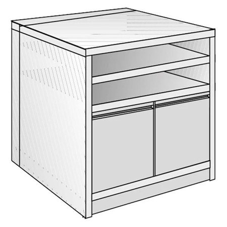 JUST Normlicht System Cabinet 3B 15/4 with Slanted Work Surface, 39x28"