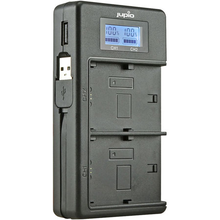 Jupio USB Dedicated Duo Charger LCD for Canon LP-E8 Batteries