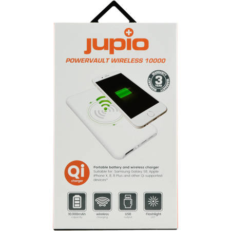Jupio PowerVault 10,000mAh Portable Wireless Battery Pack