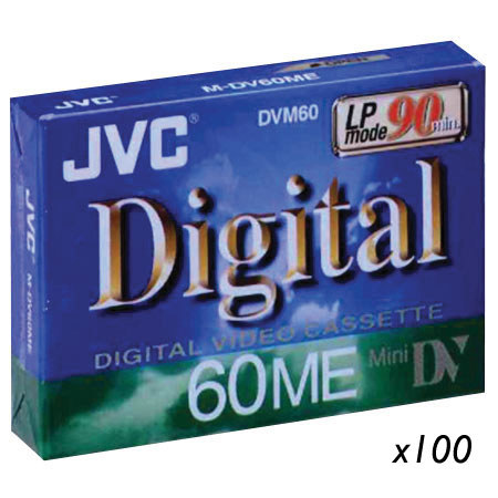 JVC 60 Minute Mini DV Tape 100 Pack