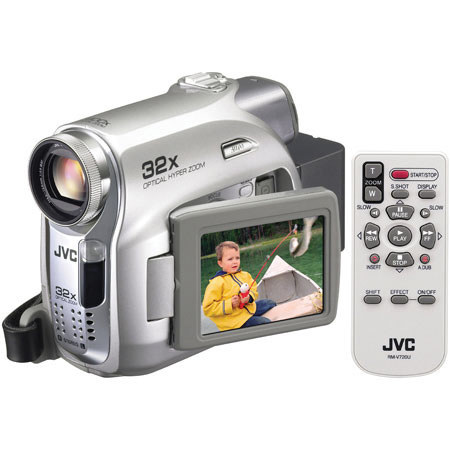 JVC GRD-395US Mini DV Camcorder 2.5" LCD, 32x Optical Zoom, 800x Digital Zoom & Color Viewfinder, with Remote, with Data Battery