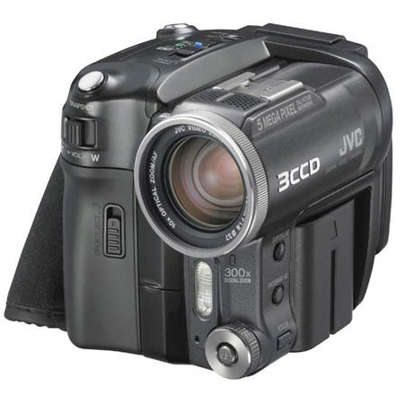 JVC GRX-5US 3CCD Mini DV Camcorder, 2.5" LCD, 5 MP, 10x Optical Zoom, 300x Digital