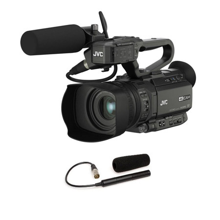 JVC GY-HM200U 4KCAM Compact Handheld Camcorder w/JVC Replacement Microphone Unit
