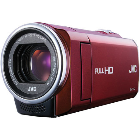 JVC GZ-E10 High Definition Memory Camcorder, Red