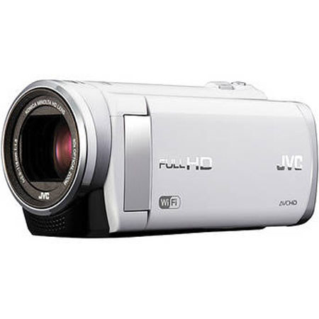 JVC GZ-EX210 Full HD Everio Wi-Fi Equipped Memory Camcorder, PAL, White