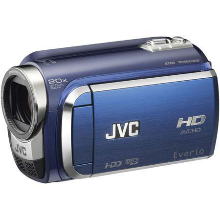 JVC Everio GZ-HD300A 60GB Hard Disk Digital Media Camcorder Kit, - Blue - with Spare BNVF-815 Type Lithium-ion Battery, Camcorder Case, Mack Two Year exteneded video Warranty, Tiffen 30.5mm UV Glass Filter