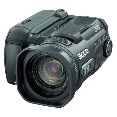 JVC Everio GZ-MC500US 5mp, 3 CCD Digital Media Camera with Microdrive & CompactFlash Memory Slot, 1.8" LCD Screen, 10x Optical Zoom / 200x Digital Zoom.