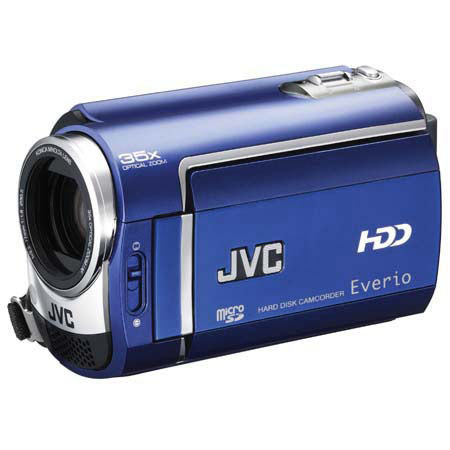 JVC GZ-MG330AE Everio 30GB Hard Disk Camcorder with 35x Optical Zoom, 800x Digital Zoom, 2.7" LCD Display, Blue