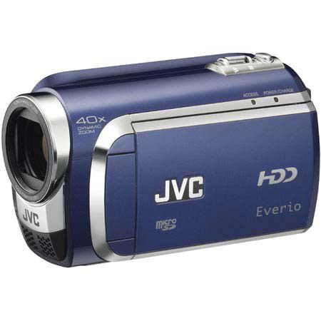JVC Everio GZ-MG630A 60GB Hard Disk Digital Media Camcorder Kit,- Sapphire Blue-- with Spare BNVF-815 Type Lithium-ion Battery, Camcorder Case, Mack Two Year exteneded video Warranty, Tiffen 30.5mm UV Glass Filter