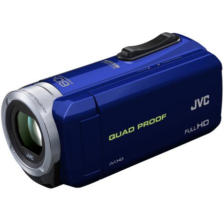 JVC Everio GZ-R10 Quad-Proof Full HD Camcorder, Blue