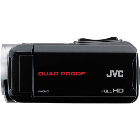 JVC Everio GZ-R10 Quad-Proof Full HD Camcorder, Black