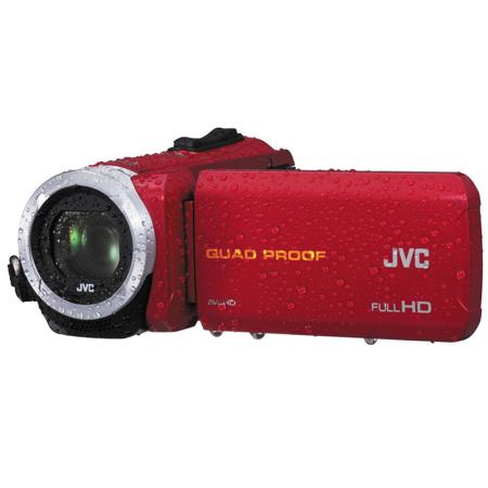 JVC Everio GZ-R10 Quad-Proof Full HD Camcorder, Red