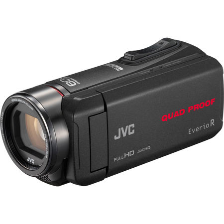 JVC Everio GZ-R440BUS Quad-Proof Full HD AVCHD Camcorder with 4GB Memory, Black