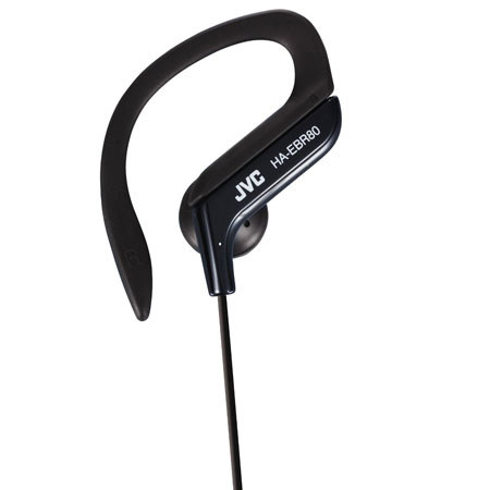 JVC HA-EBR80B Sport Ear Clip Headphones with Remote & Mic, Black