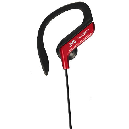 JVC HA-EBR80R Sport Ear Clip Headphones with Remote & Mic, Red