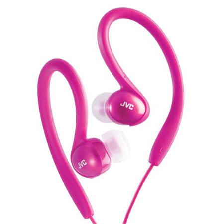 JVC HAEBX5P Inner Ear Sport Clip Headphones, Pink