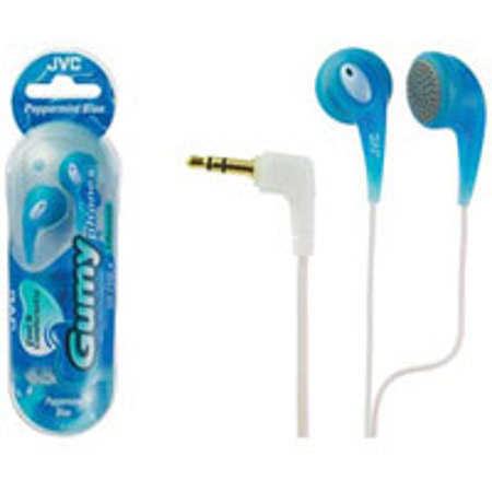 JVC Ear Bud Headphone Set with 3' Cord, Color: Aqua