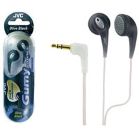 JVC Ear Bud Headphone Set with 3' Cord, Color: Black