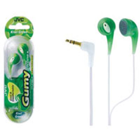 JVC Ear Bud Headphone Set with 3' Cord, Color: Green