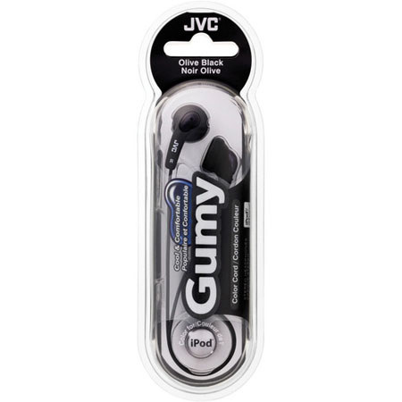 JVC HAF140BN Gumy Earphones for Portable Audio, Black