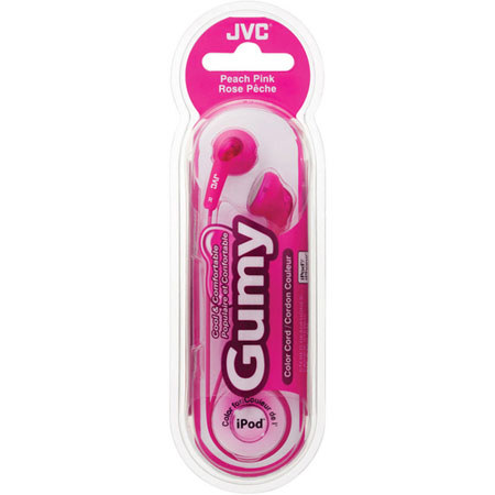 JVC HAF140PN Gumy Earphones for Portable Audio, Pink