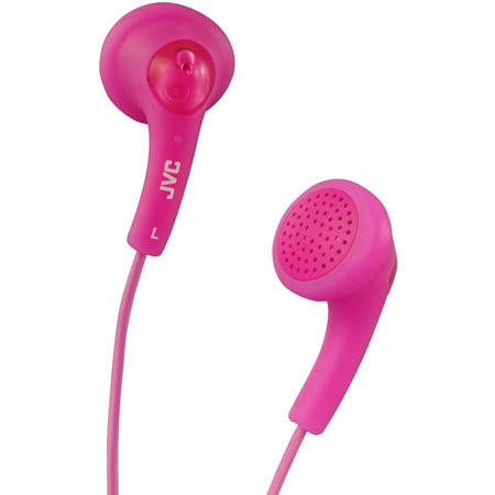 JVC HAF150P Gumy EarBud Headphones, Pink